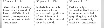 bdsm classifieds